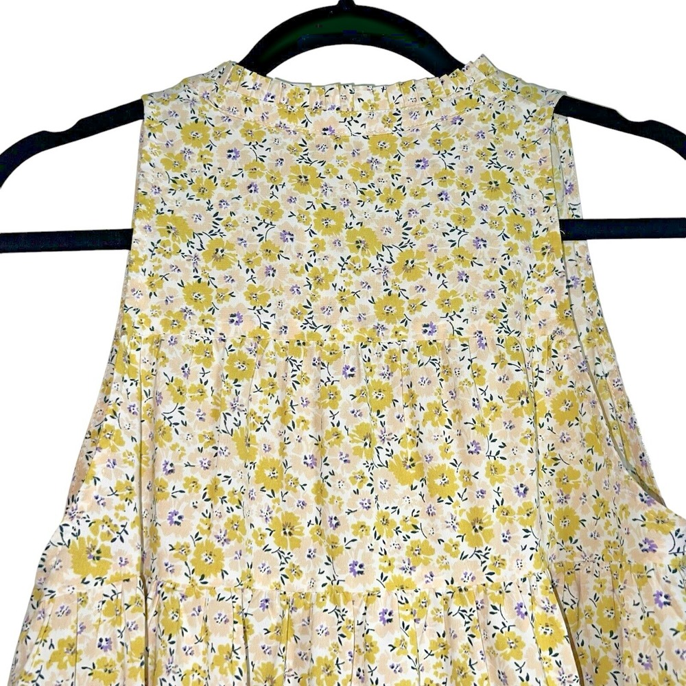 Grunge Retro 90s Cottage Core Feminine Floral Tiered Babydoll‎ Mini Dress Sm - Picture 10 of 16